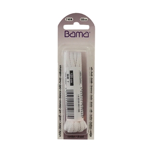 Bama Blister Packed Cotton Laces 120cm Cord, White