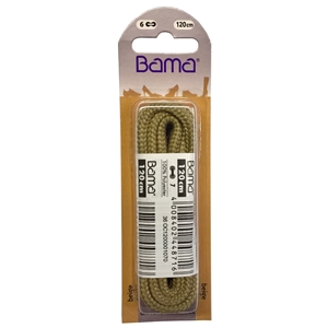 Bama Blister Packed Polyester Laces 180cm Flat, Black