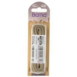Bama Blister Packed Polyester Laces 120cm Hiking Cord 070 Beige