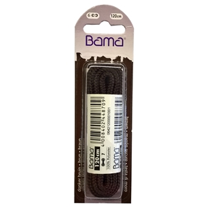 Bama Blister Packed Polyester Laces 120cm Outdoor Cord, Brown