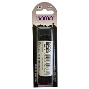 Bama Blister Packed Polyester Laces 150cm Outdoor Cord, Black