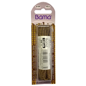 Bama Blister Packed Polyester Laces 150cm Outdoor Cord Brown/Beige