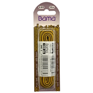 Bama Blister Packed Polyester Laces 150cm Outdoor Cord Yellow/Brown