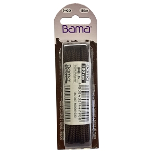 Bama Blister Packed Polyester Laces 180cm Outdoor Cord, Brown