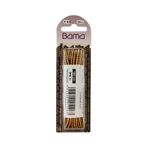 Bama Blister Packed Polyester Laces 180cm Outdoor Cord, Yellow/Brown