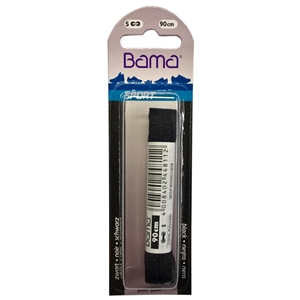Bama Blister Packed Polyester Flat Laces 90cm Black