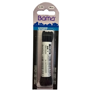 Bama Blister Packed Polyester Cord Laces 90cm Black