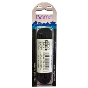 Bama Blister Packed Polyester Cord Laces 140cm Black