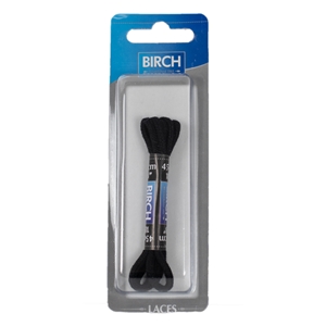 Birch Blister Pack Laces 45cm Round Black
