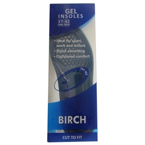 BIRCH Gel Insoles Size 37-42 (Not for Sale on Amazon/Ebay)