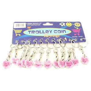 Shopping Trolley Key Ring Number One Nan