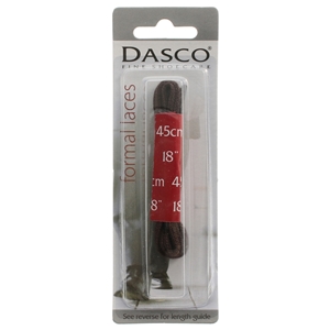 Dasco Laces Flat 45cm Brown Blister Packed