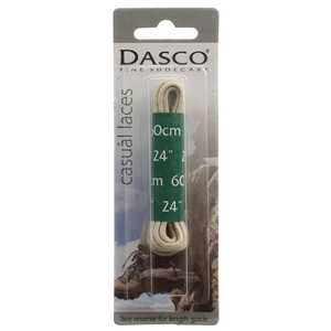 Dasco Laces Round 60cm Beige Blister Packed