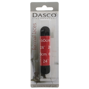Dasco Laces Flat 60cm Black Blister Packed