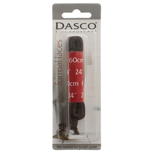Dasco Laces Flat 60cm Brown Blister Packed