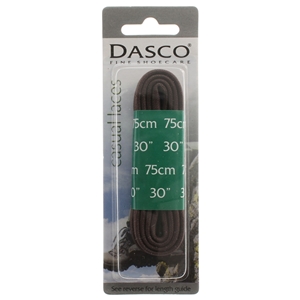 Dasco Laces Waxed Cord 75cm Brown Blister Packed