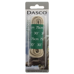 Dasco Laces Chunky Cord 75cm Beige Blister Packed