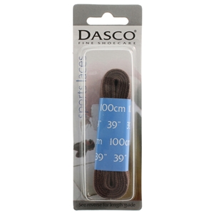 Dasco Laces Flat 100cm Brown Blister Packed
