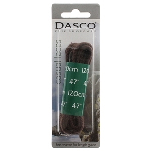 Dasco Laces Chunky Cord 120cm Brown Blister Packed