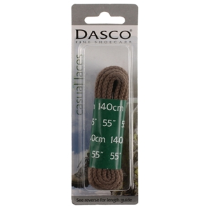 Dasco Laces Chunky Cord 140cm Taupe Blister Packed