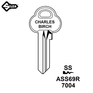 Silca ASS69R Assa Cylinder Key Blank JMA ASSS5, HD ASSS5