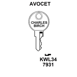 Avocet Window Key KWL34