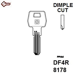Silca DF4R, DAF Security Dimple Blank JMA DAF3D