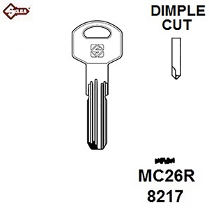 Silca MC26R, MCM Dimple Blank JMA MCM27