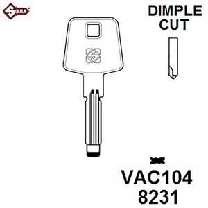 Silca VAC104, Vachette Dimple Blank JMA VA27