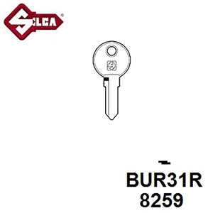 Silca BUR31R, Burg Mailbox Cylinder Blank JMA BUR24D