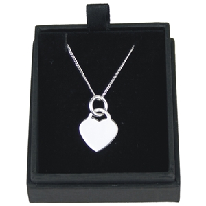 925 Silver Heart Pendant On 18 Inch Chain