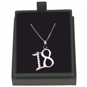 925 Silver 18 Necklace With Cubic Zirconia 18 Inch Chain