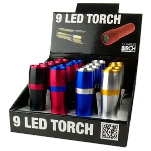 Birch Aluminium LED Torch Box 0f 16