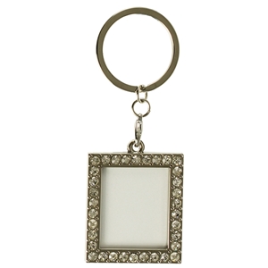 Rect Photoframe Clear Crystal Key Ring