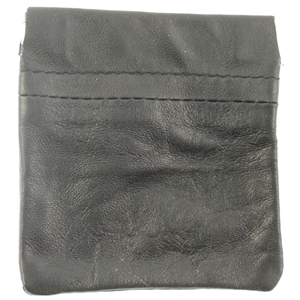 Nappa Leather Snap Top Change Purse Black