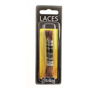 Shoe-String Blister Pack Laces 60cm Round Tan (6 Pairs)