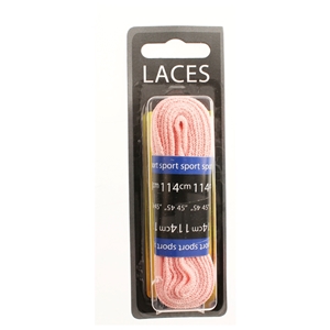 Shoe-String Blister Pack Laces 114cm Supreme, Pastel Pink (6 Pairs)