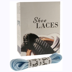 Shoe-String EECO Laces 45cm Round Pastel Blue (18 prs)