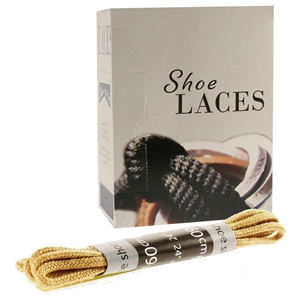 Shoe-String EECO Laces 60cm Round Beige (18 prs)