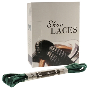 Shoe-String EECO Laces 60cm Round Green (18 prs)