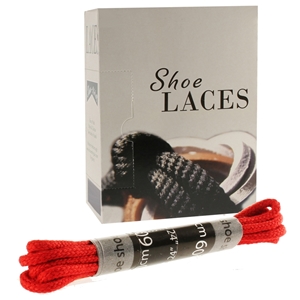 Shoe-String EECO Laces 60cm Round Red (18 prs)