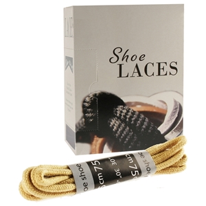 Shoe-String EECO Laces 75cm Round Beige (18 prs)