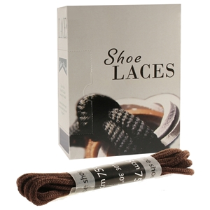 Shoe-String EECO Laces 75cm Round Brown (18 prs)