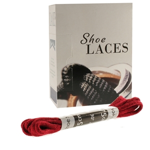 Shoe-String EECO Laces 75cm Round Burgundy (18 prs)