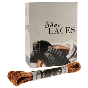 Shoe-String EECO Laces 75cm Round Tan (18 prs)