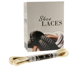 Shoe-String EECO Laces 75cm Round Taupe (18 prs)