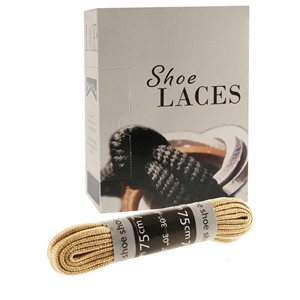 Shoe-String EECO Laces 75cm Flat Beige (18 prs)