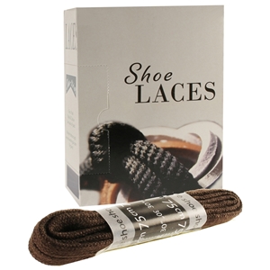 Shoe-String EECO Laces 75cm Flat Dark Brown (18 prs)