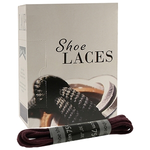 Shoe-String EECO Laces 75cm Wax 2mm Round Bordeaux (18)