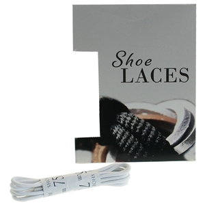 Shoe-String EECO Laces 75cm Elastic White (12 prs)
